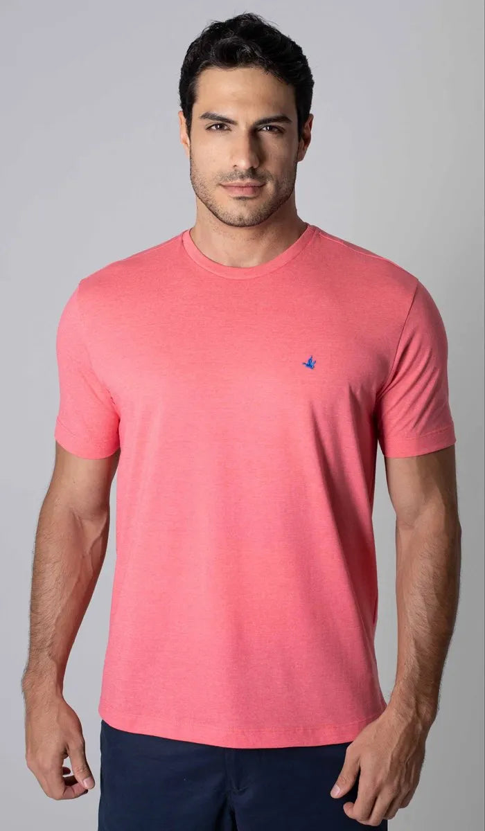 T-Shirt Gola Careca Com Bordado