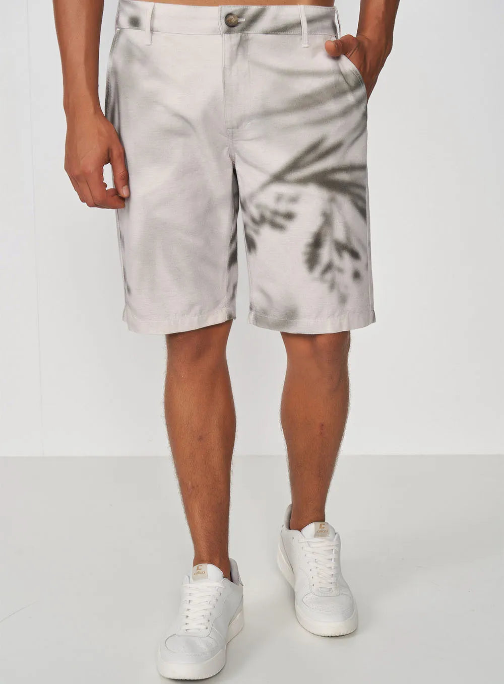 Bermuda Davi Sombras Com Linho Linge